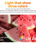 12 Pack Br30 Flood Light Bulbs For Indoor Recessed Fixtures Soft White 2700K under bright light illuminating watermelon slices.
