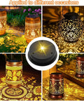 Six Pack Solar Light Replacement Tops For Outdoor Lanterns Top 3.31 Inches Bottom 2.83 Inches 7 Lumens Waterproof Lantern Lids in use