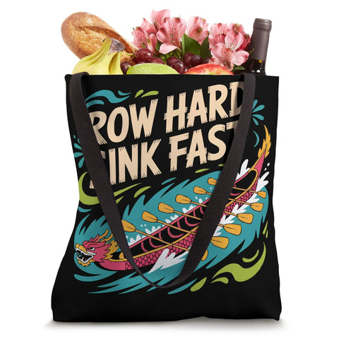 Dragon Boat Racing Tote Bag For Paddling Enthusiasts And Dragonboating Fans Great For Practice And Dragon Boat Festivals showing a colorful dragon design