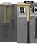 Heavy Duty Table Leg Extenders For Folding Tables Featuring Four Adjustable Heights To Kick Back Pain To The Curb And Unlock Versatile Workspace Options Includes Rugged 4 Pack Zero Hassle Setup, showing height adjustment details.