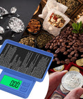 Pocket Gram Scale 1000g To Point One Gram High Precision Digital Scale With LCD Display Tare Function 7 Units Great For Jewelry Powder Ounces Kitchen Geek Must Have Blue.