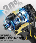 Brushless motor of Beast Quarter Inch Impact Driver For Dewalt 20V And 60V Max Batteries Tool Only with 30% more power