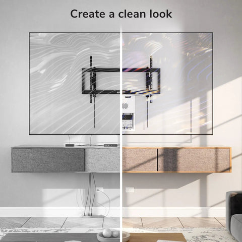 In Wall Recessed TV Box For Home Theater Components And Network Gear With Heavy Duty Ventilation Panels Four Outlet Knockouts to show hidden wires behind TV.