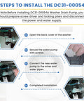 Washer Drain Pump Replacement Fits Most Top Load Washers From Kenmore And Samsung 62902090 Premium Quality Durable Part For Efficient Water Drain During The Drain Cycle Easy Install No Fuss installation steps for DC31-00054A washer drain pump