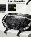 Suaetiai Waterproof Winch Cover Fits 2500-5500 Lb Electric Winches Durable Oxfbr Cloth UV Resistant shown under water spray.