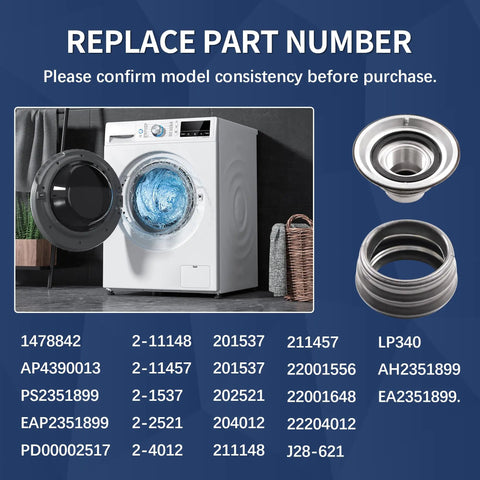 Washer Tub Stem and Seal Repair Kit With Hub Assembly and Spanner Nut for Maytag, JennAir, Admiral, and Whirlpool Washers image