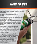 Person applying gutter and flashing sealant in clear 9 oz tube to roof joint using caulk gun.