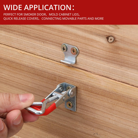 Beefy 36 Piece Toggle Latch Clamps Set With Adjustable 330 Lb Holding Power Heavy Duty Metal Latches For Smoker Lid Tool Box Cabinets Hardware Red