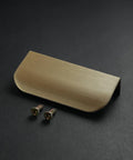 Bronze Aluminum Edge Finger Cabinet Pulls Set Of Two 80mm Hidden Drawer Pulls with screws shown on dark background