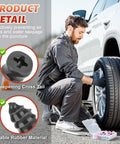 Mechanic using 60 Piece Tire Repair Kit With Two Sizes Rubber Plugs And Vacuum Tire Plug Screws for Cars Motorcycles Trucks and Tractors