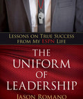 Cover of The Uniform of Leadership book, softcover with a whistle, showing leadership themes from ESPN experience.