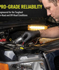 User installing Tough As Nails 9005 And 9006 Headlight Connectors 2 Pack Female Adapter Wiring Harness in a vehicle engine bay.