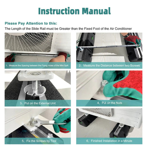 Instruction manual for Beefy Heavy Duty Floor Mounting Base Pad for Mini Split Air Conditioners and Ductless Heat Pumps installation.