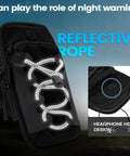 Frame Battery Bag For Electric Dirt Bikes And Ebikes Grab And Go Storage Pouch showcasing reflective rope and headphone hole