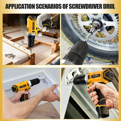 Application scenarios of 166 Piece General Home Repair Tool Set With Cordless 12V Drill Battery And Charger In Portable Tool Box
