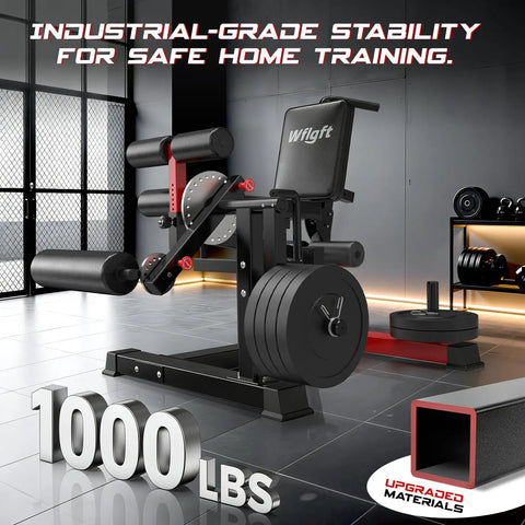 Heavy Duty Leg Extension And Curl Machine Featuring Instant Pull Pin Adjustments For Seamless Mode Swaps Plug And Play Home Gym Setup with 1000 lbs capacity.