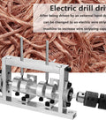 Heavy Duty Manual Wire Stripper Machine For 1-30mm Cable Stripping connected to an electric drill for enhanced wire stripping capacity.