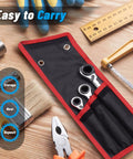 4 In 1 Reversible Ratchet Wrench Set 8 To 19 mm With 72 Tooth Precision Gear In CRV Steel in black storage bag on workbench