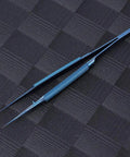 Titanium Alloy Precision Tweezers for Microsoldering and Phone Board Repair, Anti Corrosive Anti Magnetic, 0.15mm Tip, Great for Fingerprint Line, Wire Welding, and Delicate Motherboard Work, Pointed Toe, Compact 2.1 Inch Length, blue textured handle