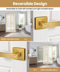 Interior Door Handles With Privacy Lock In Antique Brass Finish Old School Vintage Style Door Levers Installed on Doors