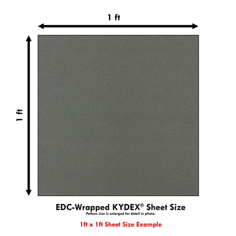 Ranger Green KYDEX Sheet With Pre Wrapped Cordura Fabric For DIY Holsters And Knife Sheaths Thermoform Material 12 By 12 By 0.080 Inches Ready To Roll Quick Build With Crisp Definition And Strong Retention. Image shows a 12x12 inch sheet with fabric texture.