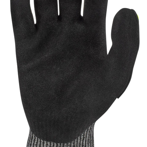 Unisex Cut Resistant Nitrile Glove With A6 Protection, TPR Straps, And TEKTYE Yarn, breathable 13-gauge shell, black palm, size large