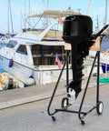 Heavy Duty Outboard Boat Motor Stand Carrier Cart Dolly for Storage and Maintenance Pro Steel Frame Supports 330 Lbs Capacity