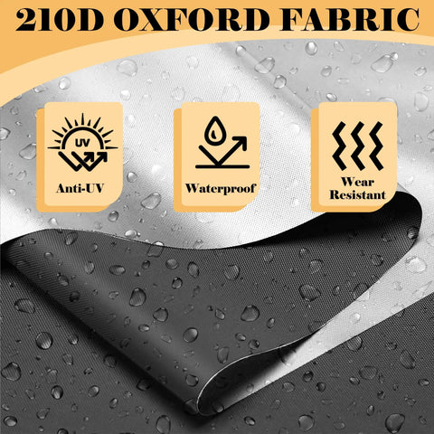 Waterproof Bike Shed Tent For Two Bikes, 6.6Ft Outdoor Storage With Window Design showing rainproof Oxford fabric texture