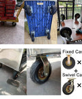 Built Like A Tank Set Of Four Heavy Duty Pneumatic Casters Rated 1500 Lbs with silent tires on utility carts and workbenches.