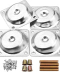 14 Degree Angled Leg Mounting Plates For Sofa And Furniture Repair No Wobble Fix Full Set Of 4 With M8 Screws Hanger Bolts And Converters