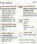 Image showing contents of Stellar Beading Designer Kit For Beginners, including bead types, tools, and accessories details.