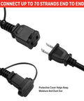 Weatherproof Outdoor Cafe String Lights 48 Ft Per Strand Linkable End To End Up To 1920 Ft connectors detail