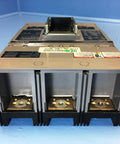 Top Dollar 600 Amp Three Pole Molded Case Circuit Breaker showing front view, heavy-duty design for industrial applications.
