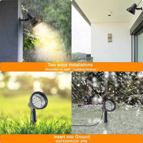 Solar Outdoor Spotlights Waterproof LED Flood Light with separate solar panel for wall and ground installation in all weather