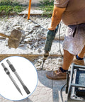 2-pack LOPYXBR jack hammer chisels, 1-1/8 in hex shank, point and flat tips for concrete demolition