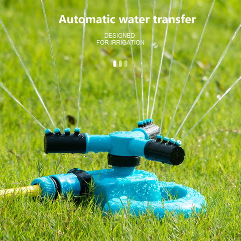 360 Degree Auto Rotating Garden Sprinkler For Lawn And Yard on grass with water spray, durable hydraulic drive system for plants