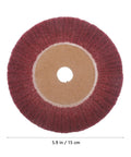 Heavy Duty VOSAREA Bench Grinder Buffing Wheel With Nonwoven Abrasive Cloth For Super Smooth Surface Polishing And Fine Finishing Work In Shops Or Home Garage Tasks At Grit 320, 5.9 inch round buffing pad.