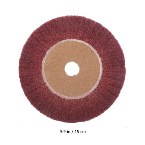 Heavy Duty VOSAREA Bench Grinder Buffing Wheel With Nonwoven Abrasive Cloth For Super Smooth Surface Polishing And Fine Finishing Work In Shops Or Home Garage Tasks At Grit 320, 5.9 inch round buffing pad.