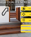 Built Different Heavy Duty U Shaped Safety Handrail For Outdoor Steps And Indoor Porch Metal Wall Mount Rail with stainless screws.