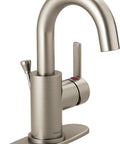 Precept Single Hole Bathroom Faucet in Brushed Nickel Finish With No Fuss Easy Install Single Handle Design Includes Pop Up Drain Assembly
