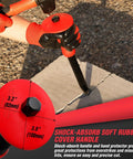 Using Three Piece Masonry Chisel Set With Hand Protection, Heavy Duty Chrome Vanadium Steel Construction on concrete