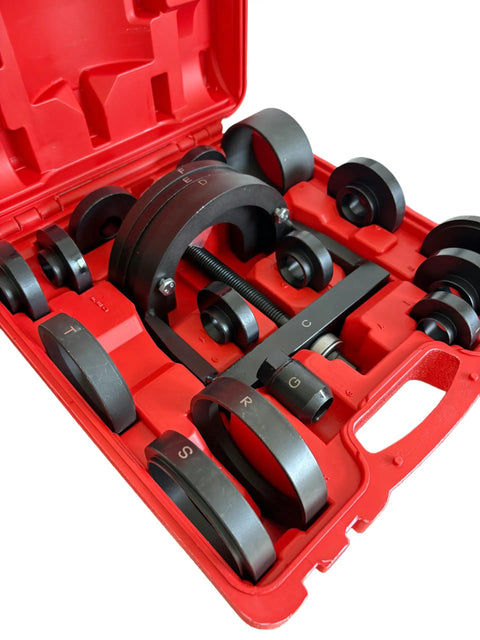 All In One Wheel Hub Tool Set For Front And Rear Hubs And Bearings Removal And Installation No Shop Press Needed in red case