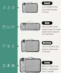 4 Piece Packing Cubes Travel Set For Luggage With Double Zippers And Mesh Top Grey Organizer Bags In Small Slim Medium Large