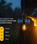Auto On At Sunset Auto Off At Sunrise Dusk to Dawn Sensor for Indoor and Outdoor Lighting in rain, mounted on wall during harsh weather