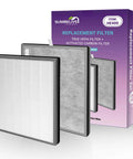 2 Pack HE400 Replacement Filter Kit For Home Air Purifier Upgrade With HE401 HE402 HE405 Carbon Plus True HEPA Pre Filters