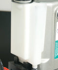 Slick Operation 115 Volt Magnetic Mag Drill With Built In 16 Oz Gravity Fed Coolant Bottle close-up view of coolant reservoir for precision work.