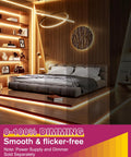 Warm White LED Strip Light 2700K 24V High CRI 95 Easy Install IP30 25ft Spool lighting under bed and shelves in bedroom