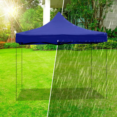 Universal Replacement Top For Pop Up Canopy Tents, Available In 6x6 Foot, 8.2x8.2ft, Or 3x3m Sizes, durable blue shade cover in garden