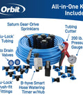 50022 Medium Area One Zone All In One Automatic Watering System components including Blu Lock tubing and Bhyve Smart Hose Timer
