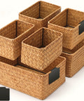 Top Shelf Seagrass Basket Set Features Six Dang Good Pantry Organizers With Snazzy Pre Printed Labels For A Spotless Home Makeover Across Closets Counters And Mudrooms Anywhere - set of six natural woven seagrass baskets.